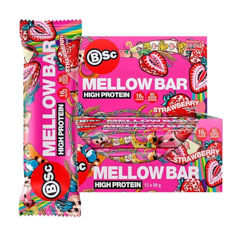 Body Science Mellow Bar - Strawberry (12 x 50g)